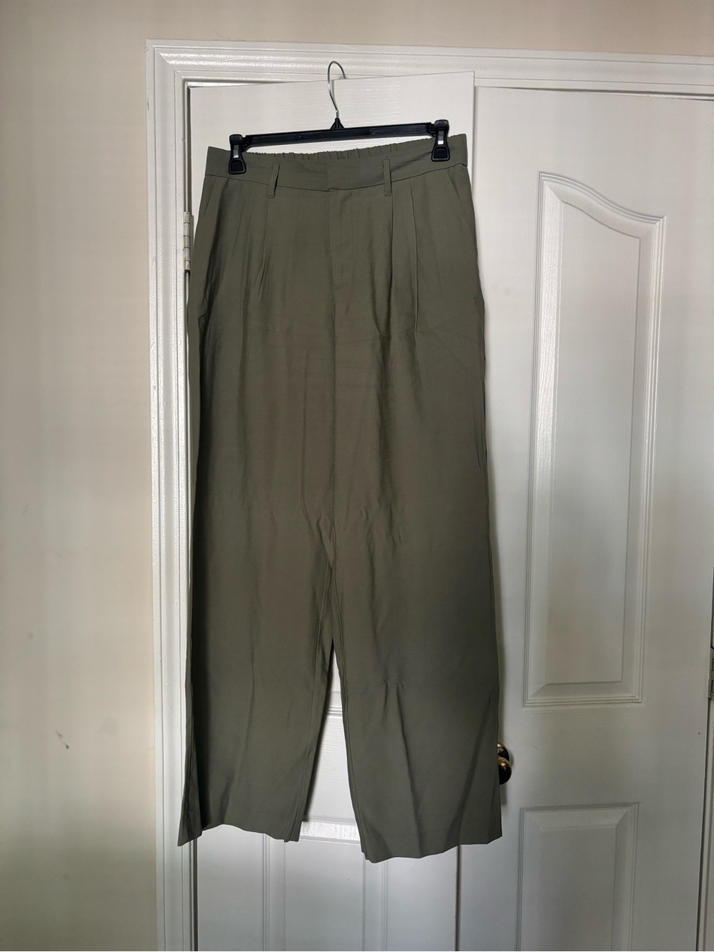 a new day Olive Green Wide Leg Pleated Trousers